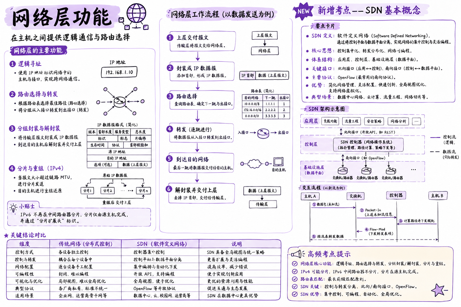 网络层功能