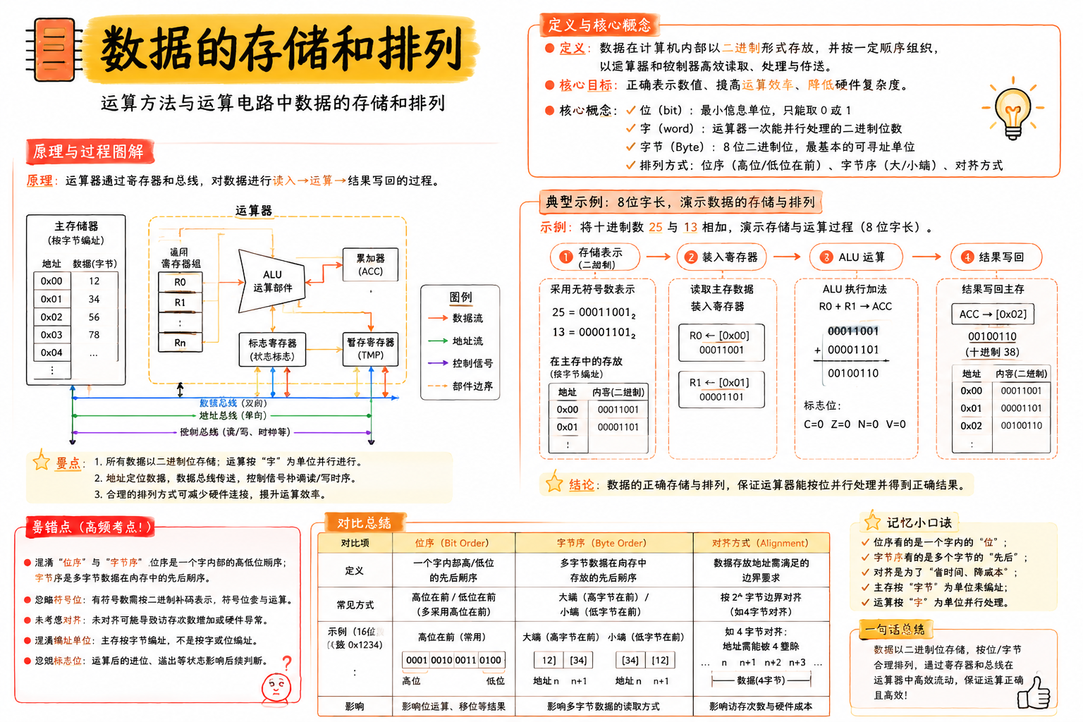 数据的存储和排列