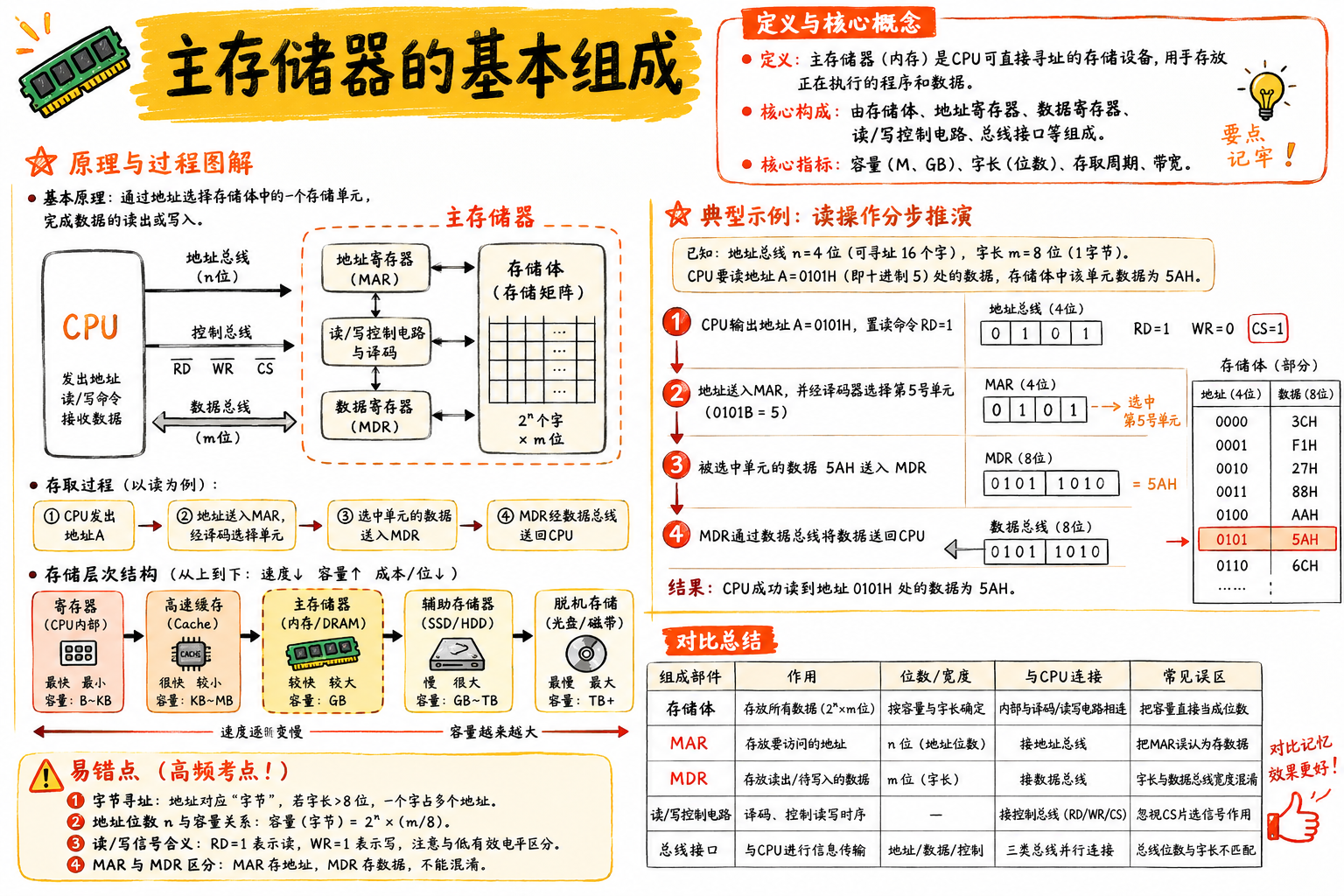 主存储器的基本组成