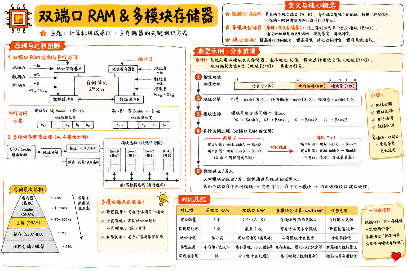 双端口 RAM & 多模块存储器