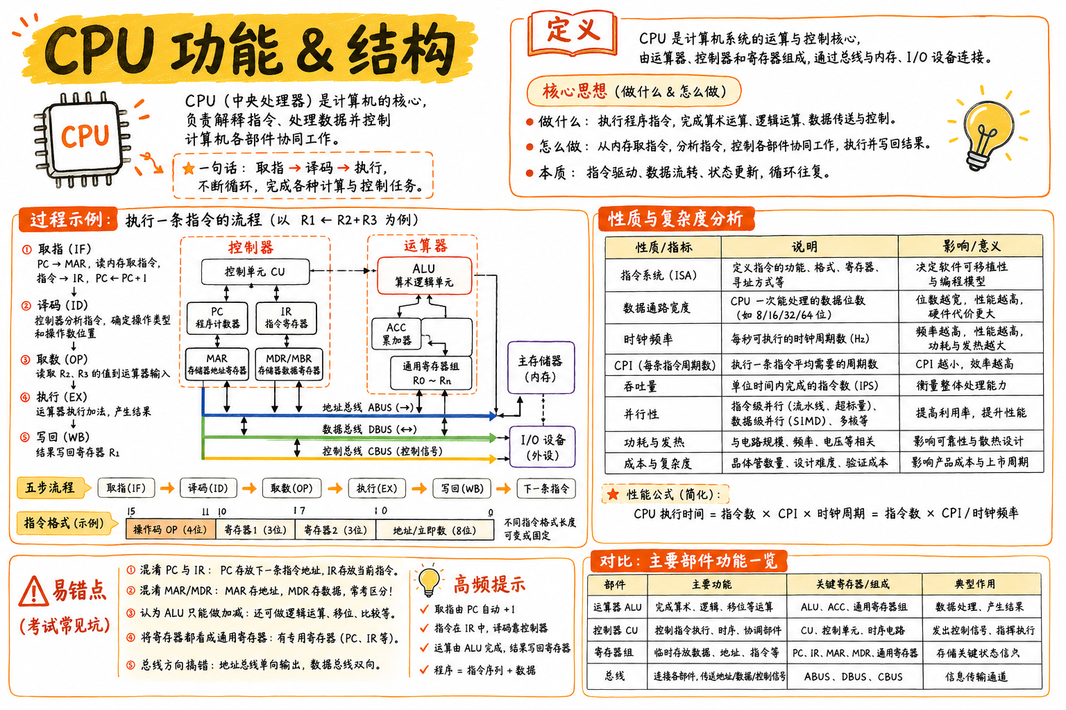 CPU 功能 & 结构