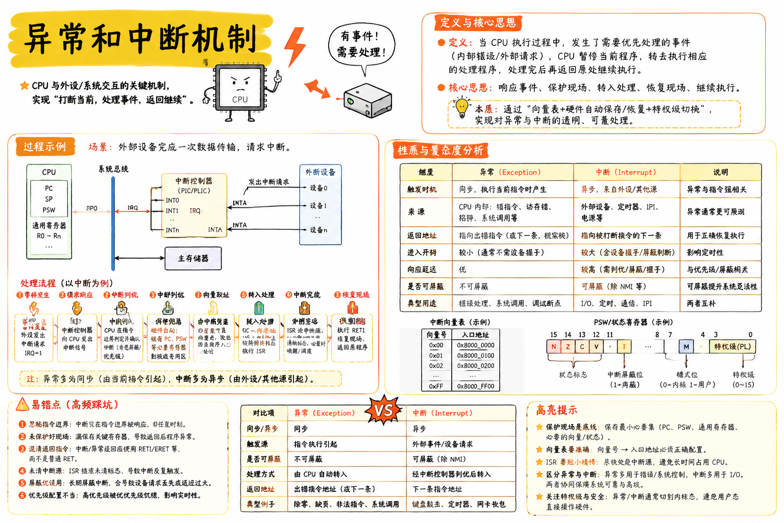 异常和中断机制