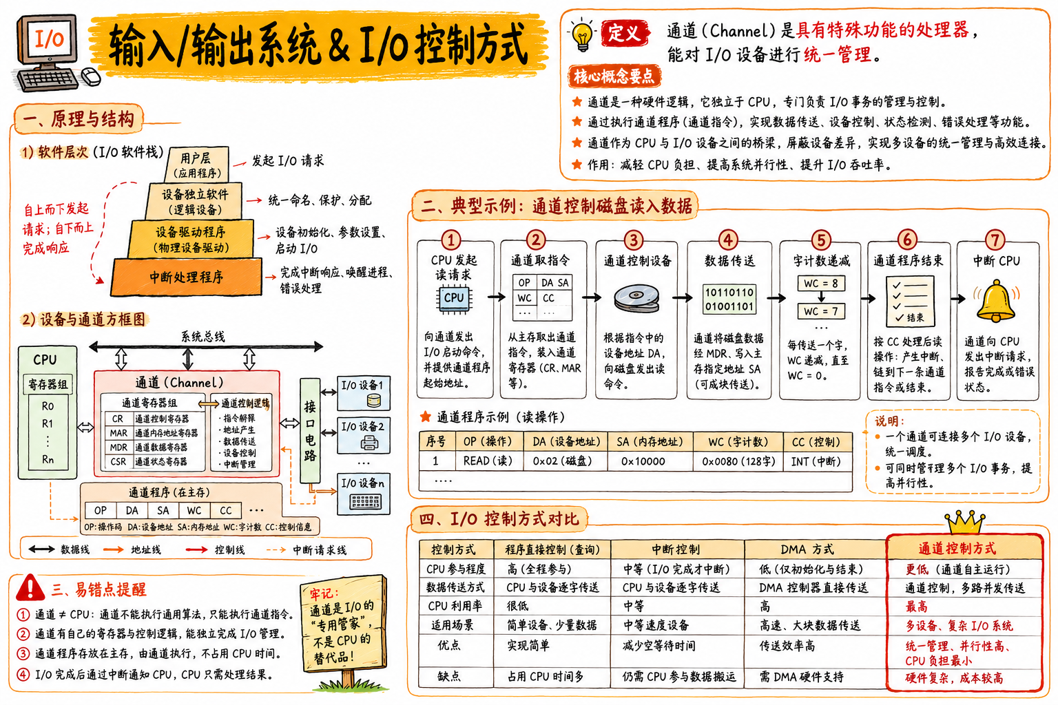 输入/输出系统 & I/O 控制方式