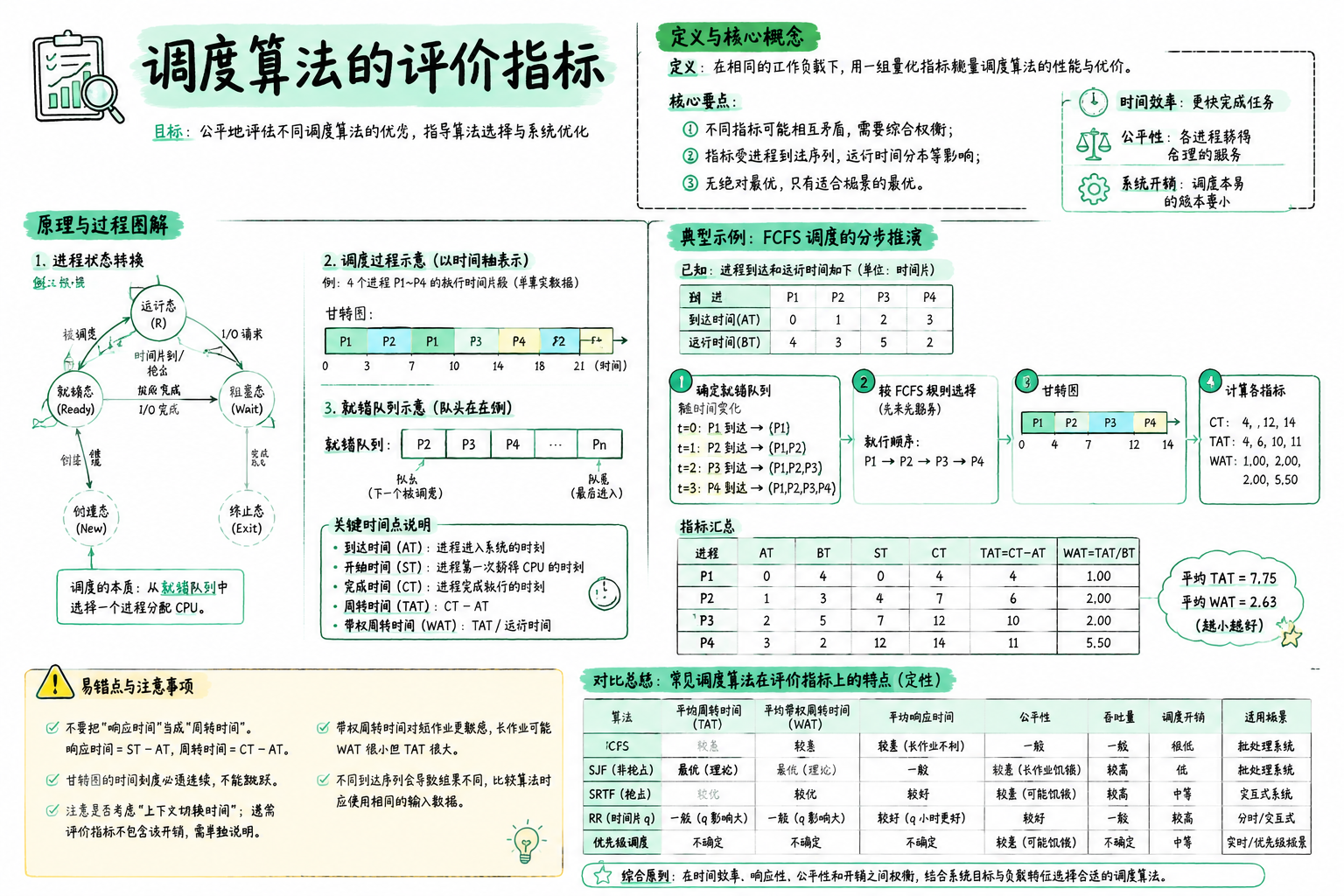 调度算法的评价指标