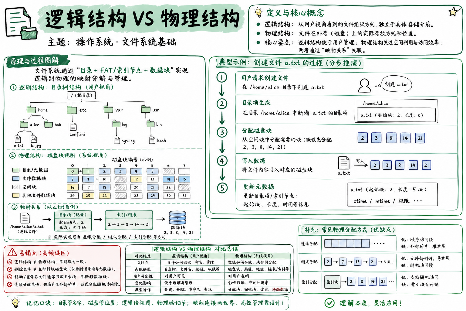 逻辑结构 VS 物理结构