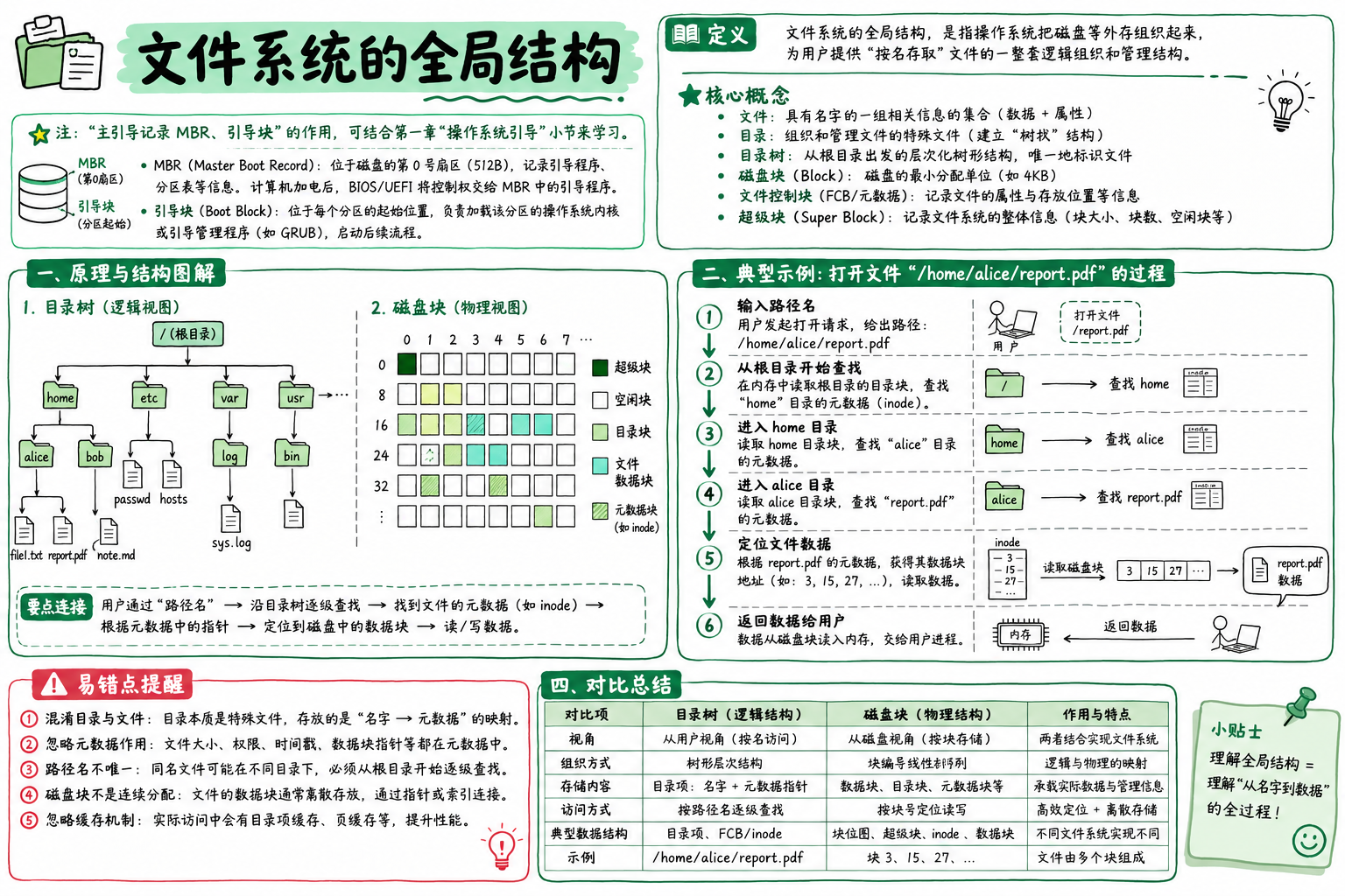 文件系统的全局结构
