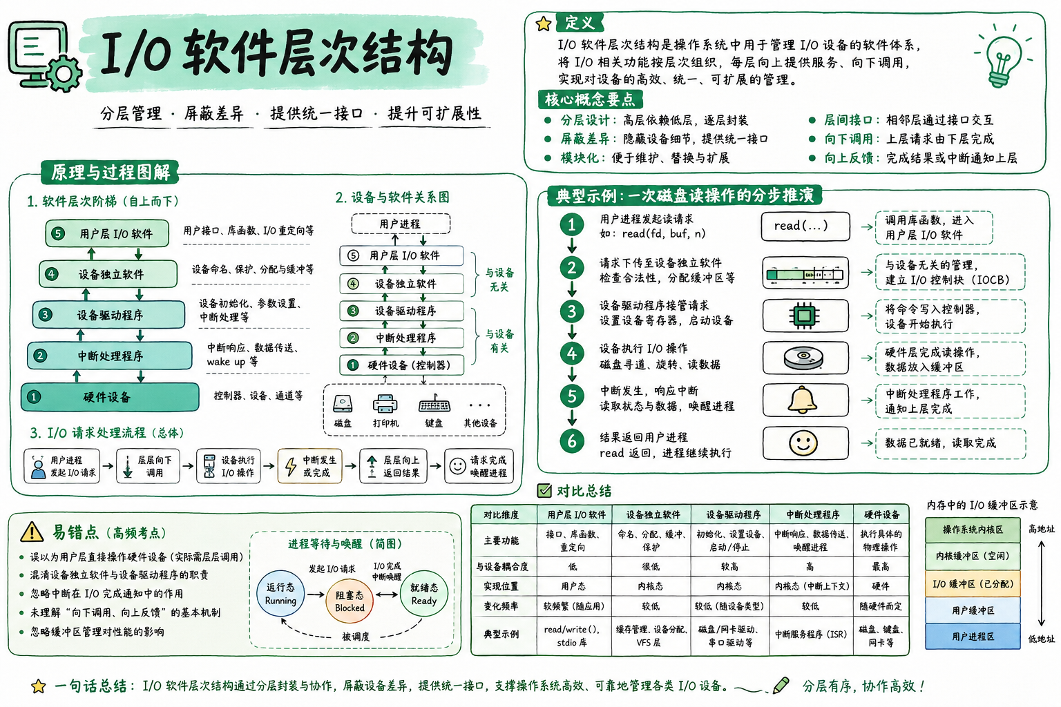 I/O 软件层次结构